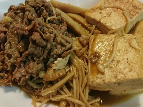 簡単肉豆腐(すき焼きのタレで)